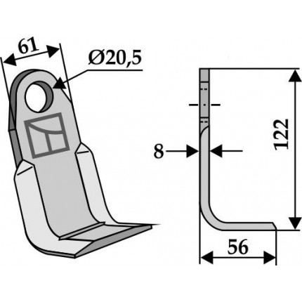 Угловой нож