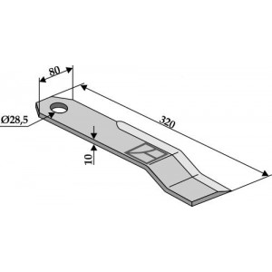 Мульчирующий нож - левый