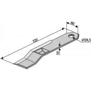 Мульчирующий нож - правый