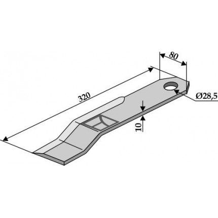 Мульчирующий нож - правый