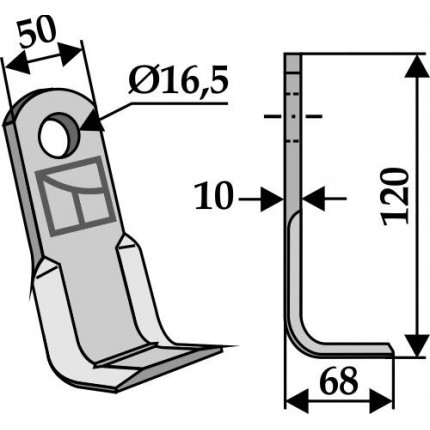 Угловой нож
