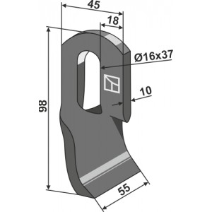 Скрученный нож