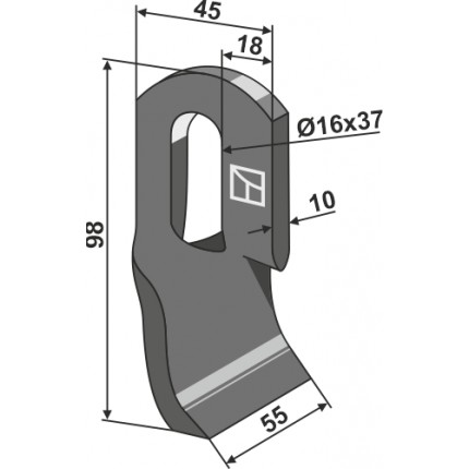 Скрученный нож