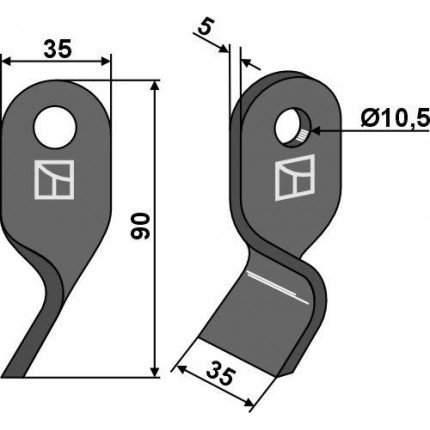 Скрученный нож