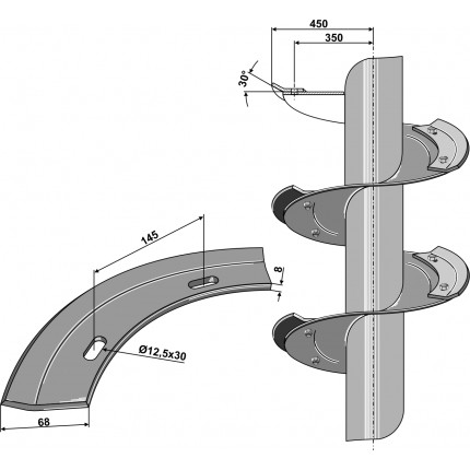 Червячный сегмент - правый