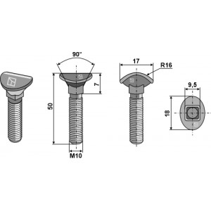 Планетарный болт - M10x50 - 10.9