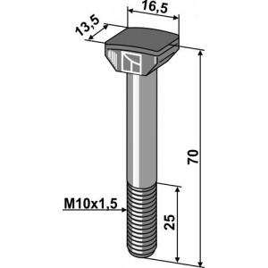 Болт с молотовидной головкой