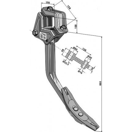 стойка глубокорыхлителя в сборе