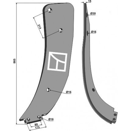 стойка глубокорыхлителя - левая
