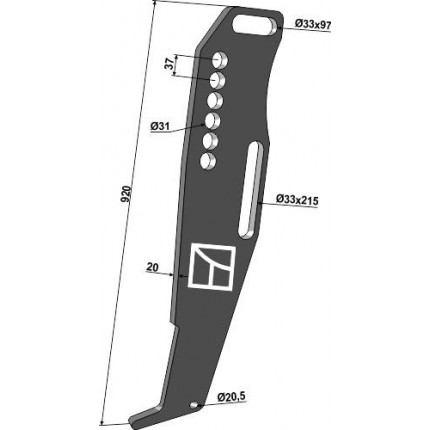 Стойка глубокорыхлителя