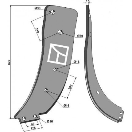 стойка глубокорыхлителя - левая