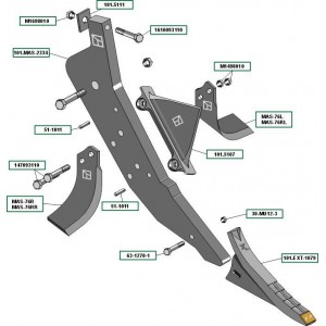 Стойка глубокорыхлителя