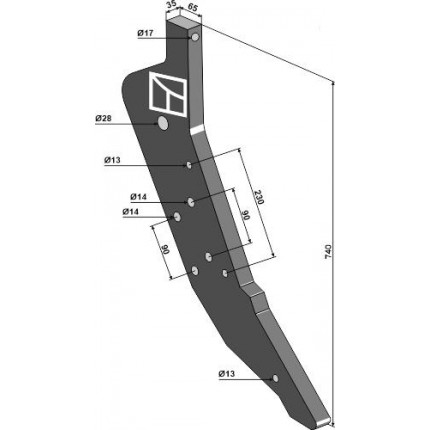 Стойка глубокорыхлителя