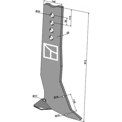 Стойка глубокорыхлителя „Solo Pro-Lift“