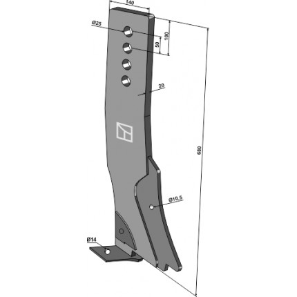 Стойка глубокорыхлителя