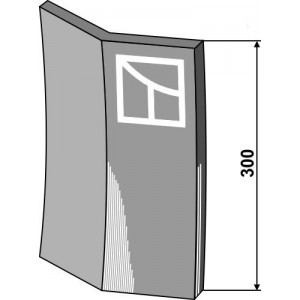 Изнашиваемый резец для приваривания - левый