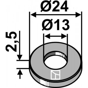 Шайба Ø24x2,5xØ13