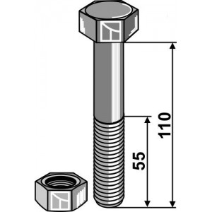Болт M20x2,5 - 8.8