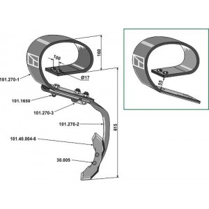 Плоскопружинная стойка в сборе с лапой Doublet Record
