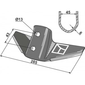 Лапа стрельчатая 285 мм