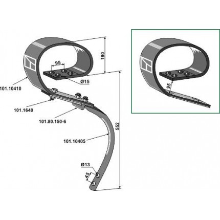 Плоскопружинная стойка для David
