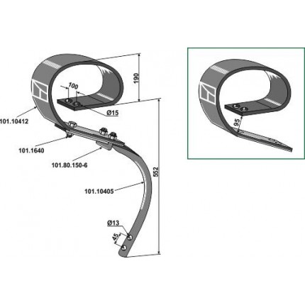 Плоскопружинная стойка для David
