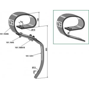 Плоскопружинная стойка для David