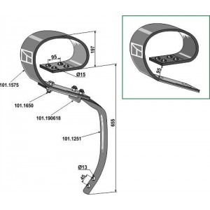 Плоскопружинная стойка для David