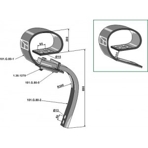 G-образная плоскопружинная стойка