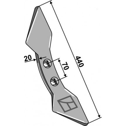 Двухсторонняя сердцевидная лапа 70