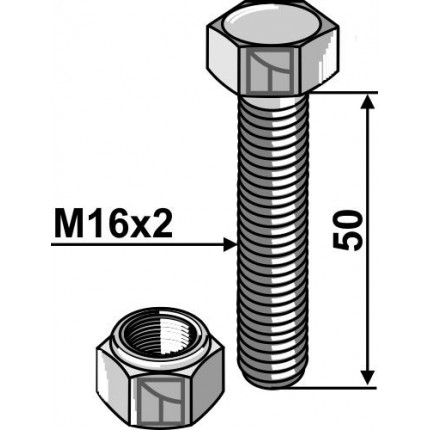 Болт M16 x 50