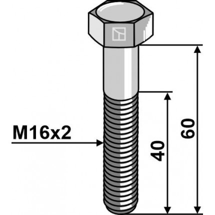 Болт M16 x 60