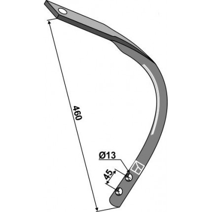 Нижняя часть культиваторной стойки