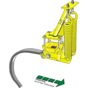 Пружинное устройство для тяжелого культиватора в сборе с С-образной стойкой
