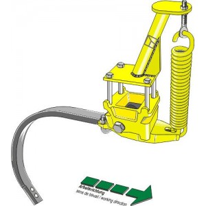 Пружинное устройство для тяжелого культиватора в сборе с С-образной стойкой