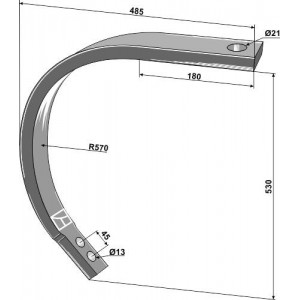 C-образная стойка 50х25