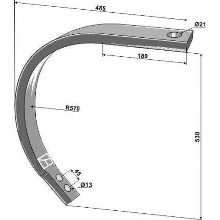 C-образная стойка 50х25