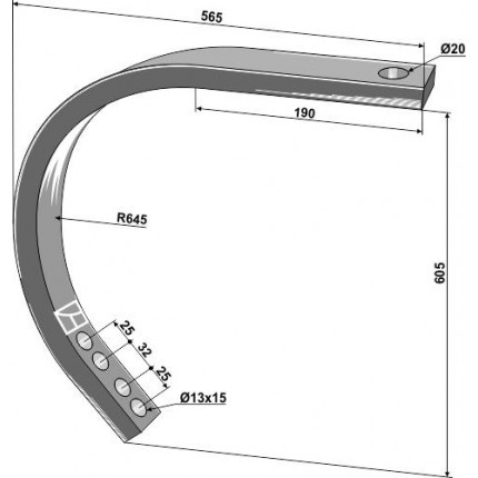 С-образная стойка 50 х 25