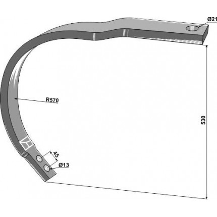 С-образная стойка 50х25
