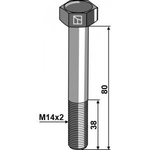 Машинный болт M14 - DIN931 - 10.9
