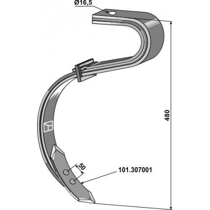 Стойка с лапой - 2 1/2 слойная