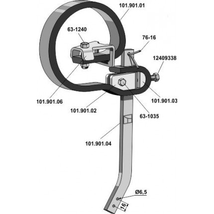 Стойка в сборе без лапы