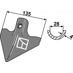 Лапа стрельчатая 135 мм