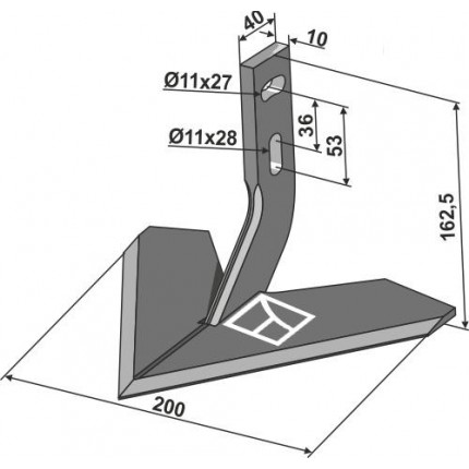 Стрельчатая лапа 200мм