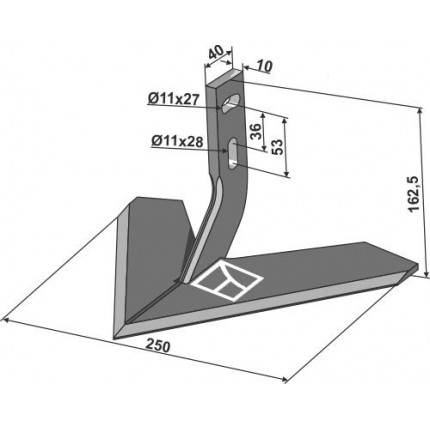 Стрельчатая лапа 250мм