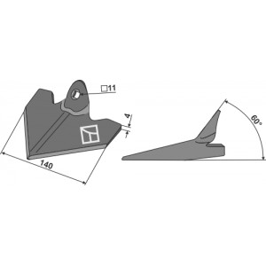Стрельчатая лапа 140 мм