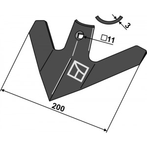 Стрельчатая лапа 200 мм