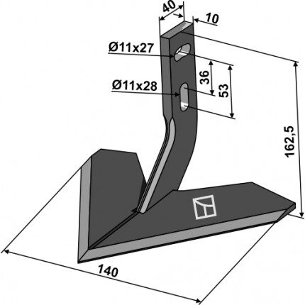 Стрельчатая лапа 140мм