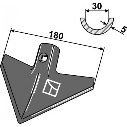 Лапа треугольная 180 мм