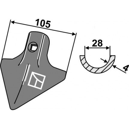 Лапа стрельчатая 105х4